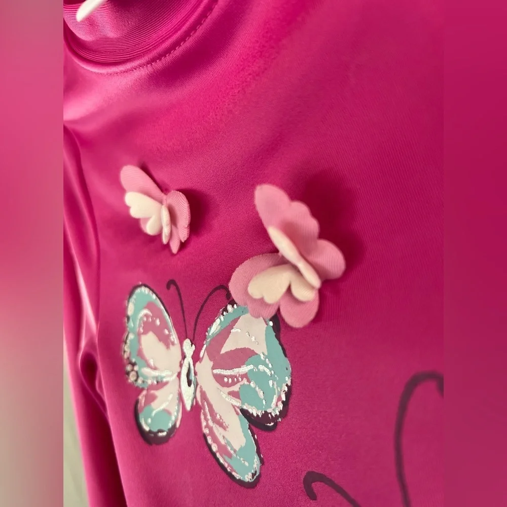 Gymboree- Butterfly Print Long sleeve Swimsuit 2pc Set (Size 3T) NWOT